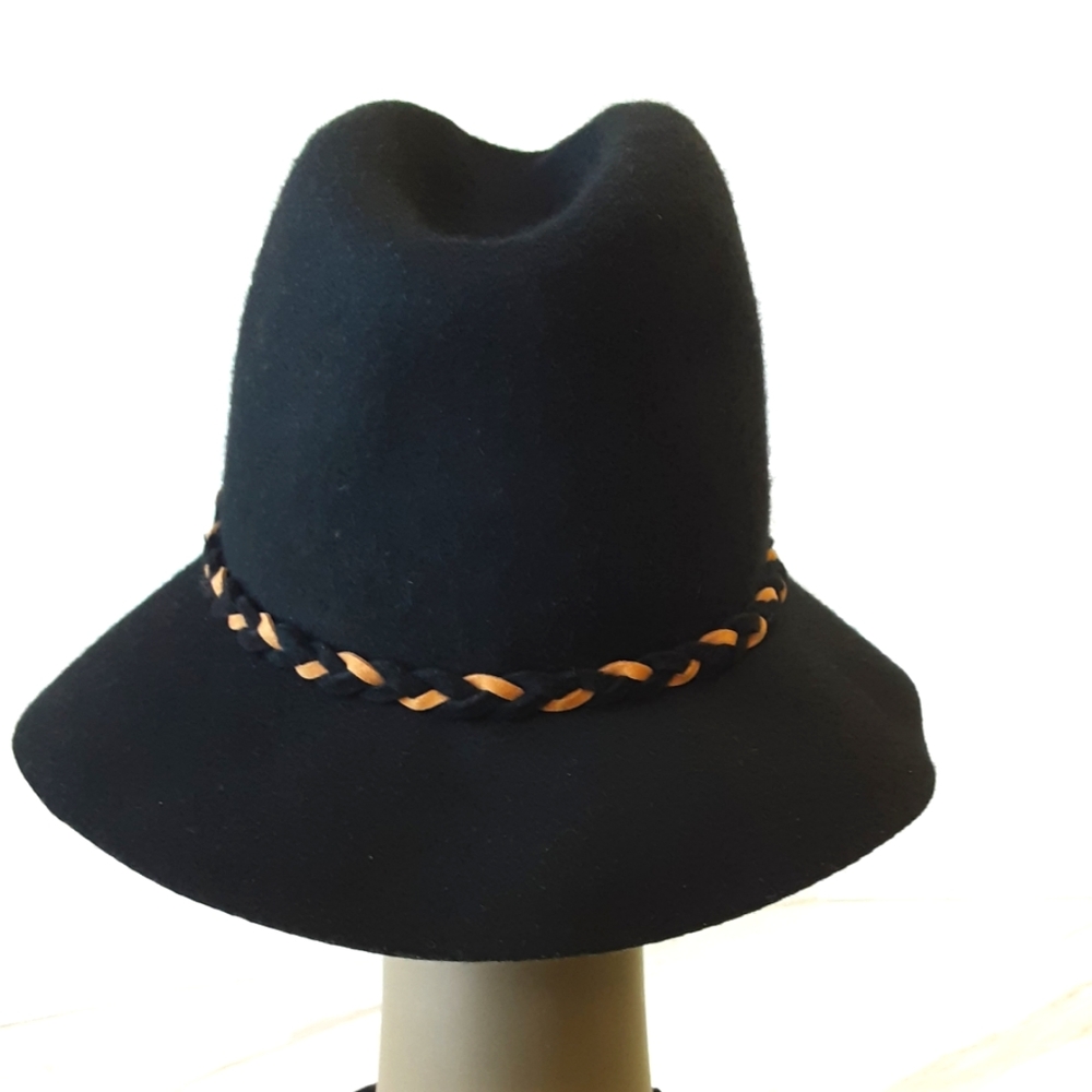 NWOT APT. 9 BRAIDED FLOPPY BRIM FEDORA 100% WOOL HAT - Picture 6 of 8